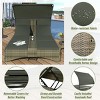 1 Piece Outdoor Daybed,Patio Rattan Sun Lounger With Shelter Roof,Daybed With Storage Box And 2 Cup Holders,Adjustable Backrest-Coolbibila - 3 of 4