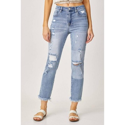 Women's High Waist Straight Jeans - RISEN