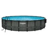 Funsicle 20' x 48" Oasis Round Frame Above Ground Swimming Pool Outdoor Backyard Summer Set with 20' Secure Debris Pool Cover, Dark Herringbone - 3 of 4