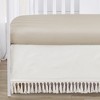 Sweet Jojo Designs Boy or Girl Gender Neutral Unisex Baby Crib Bed Skirt Desert Sun Collection Solid Off White - 3 of 3