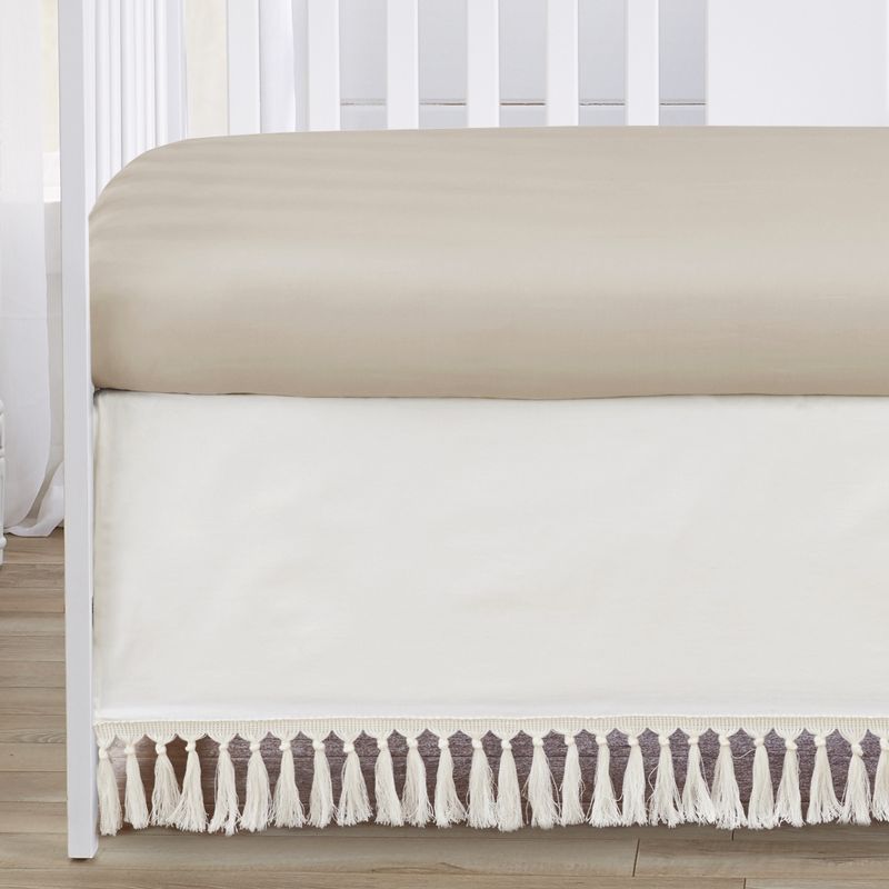 Sweet Jojo Designs Boy or Girl Gender Neutral Unisex Baby Crib Bedding Set - Desert Sun Taupe and Ivory 4pc, 5 of 8