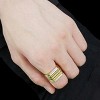 Slickblue Gold Ion Plating Men’s Ring, Stainless Steel with Clear Crystal Accent, Bold Fashion Ring, Sizes 9-13 - 3 of 4