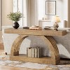 Tribesigns 63-Inch Entryway Table, 2-Tier Sofa Table Behind The Couch, Farmhouse Narrow Unique Arched Console for Hallway, Living Room, Foyer,Natural - 3 of 4