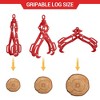 Log Tongs, Log Lifting Tongs Heavy Duty Grapple Timber Claw, Claw Lumber Skidding Tongs Logging Grabber, Timber Claw Hook, Red - 3 of 4
