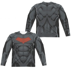 Men's Batman Red Hood Style 2 (Front Back Print) Long Sleeve Costume T-Shirt - 1 of 4