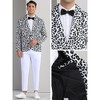 INSPIRE CHIC Men's Slim Fit Peak Lapel One Button Party Animal Printed Blazers - 4 of 4