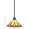 Toltec Lighting Any 1 - Light Pendant in  Dark Granite with 16" Zion Art Glass Shade - 2 of 2