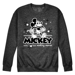 Men's - Disney - Mickey Mouse Making Moves Graphic Fleece Sweatshirt - 1 of 4