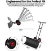 Heavy-Duty Snow Shovel with Wheels, 5-Position Adjustable Blade & Handle, 29/36 Inch Galvanized Steel Snow Pusher for Driveway and Yard - 3 of 4