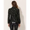 INSPIRE CHIC Women's Metallic Gilding Shiny Long Sleeve Vintage Shirt - 3 of 4