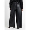 ELOQUII Women's Plus Size Faux Leather Pant With Belt Detail - 4 of 4