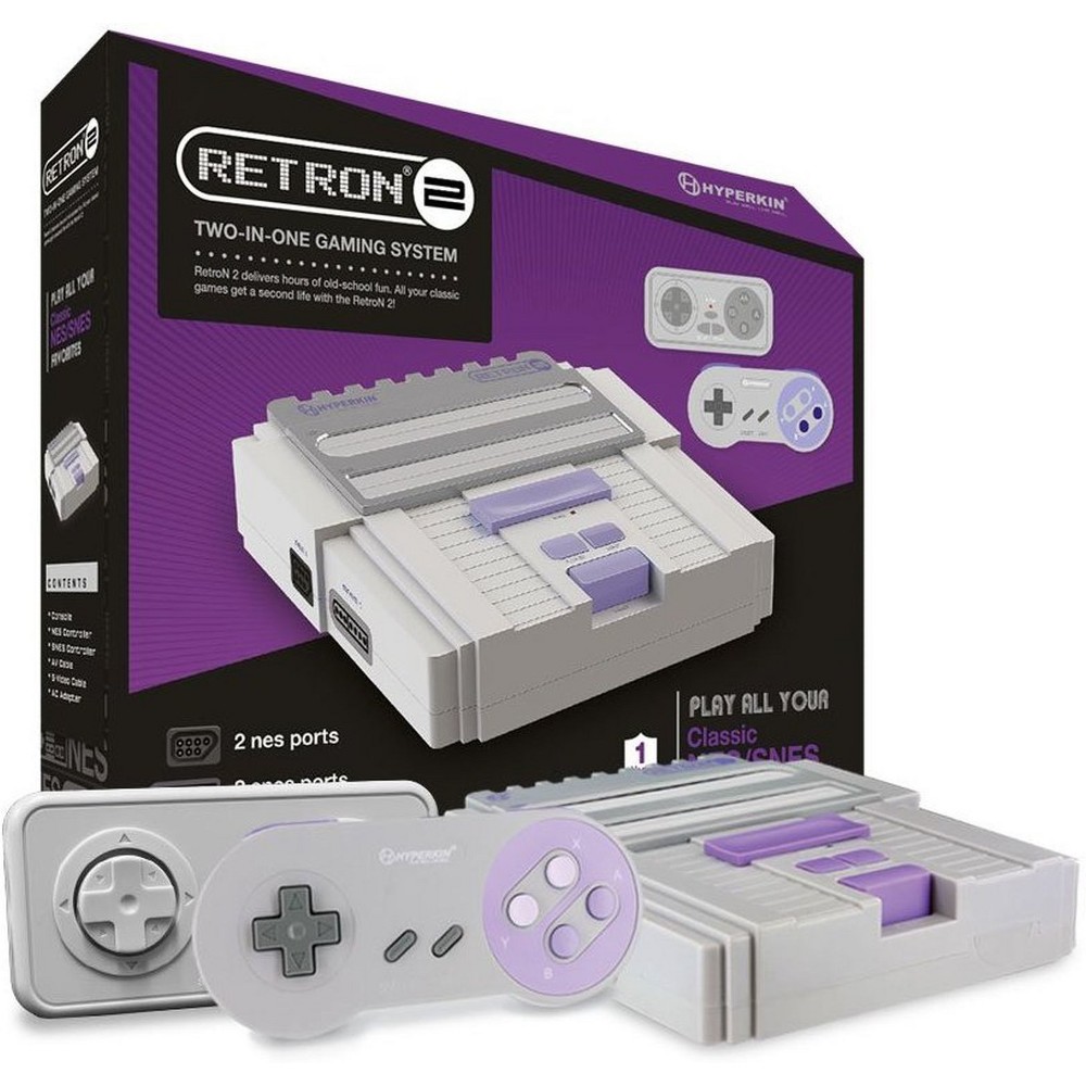 UPC 813048013310 - Hyperkin RetroN 2: 2-in-1 Console for NES/SNES, Gray ...