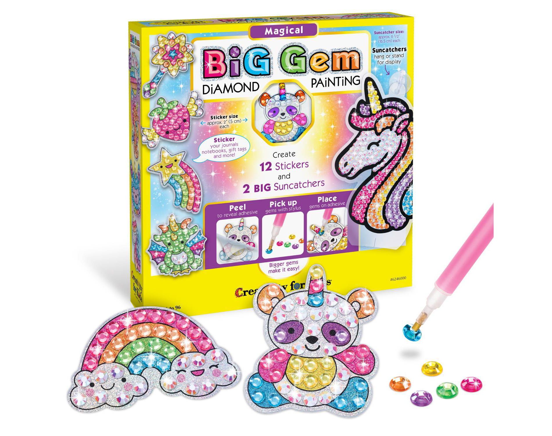 Creativity for Kids Big Gem Diamond Painting Kit - Magical: DIY Art Kit with Stickers & Templates for Ages 6+