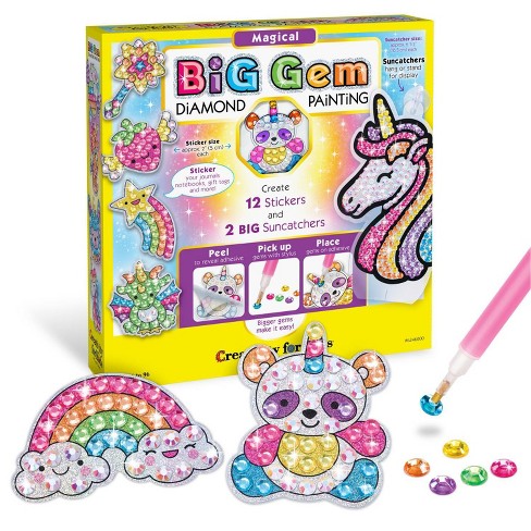 Gem Art Kits Creative Craft Set of Sparkling Pictures for Children to Make and 4 
