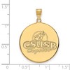 Black Bow Jewelry 14k Yellow Gold Plated Sterling Silver California State San Bernardino Coyotes NCAA Extra Large Pendant - 2 of 3