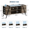 TV Stand for 50-55-60 Inch TVs Modern Mid Century Entertainment Center with Adjustable Shelves U-Shaped Metal Legs Media Console Table for Living Room - 3 of 4