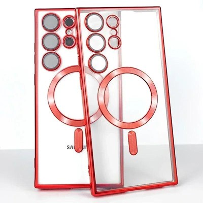 Entronix [Magnetic] Case Compatible with Galaxy S25 Ultra - [Clear Back] Luxury Glossy Cover
