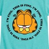 Girls' - Garfield - I'm Fine This Is Fine Fitted Short Sleeve Graphic T-Shirt - 2 of 4