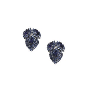 SOHI Women's Crystal Leaf Stud Earrings - 1 of 4