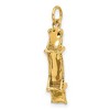 Black Bow Jewelry 14k Yellow Gold 3D Mackinac Bridge Charm - 2 of 4