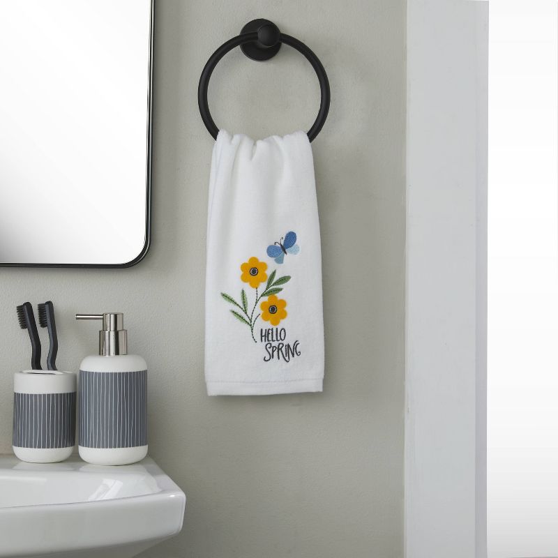 2pc Hello Spring Flowers Hand Towel Set - SKL Home, 4 of 9