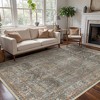 Abynow Floral Loomed Machine Washable Area Rug, GREY, 8' x 10' - 3 of 4