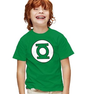 Boys' Short Sleeve Green Lantern Circle T-Shirt - 1 of 4