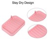 Unique Bargains Silicone Soap Dish Keep Soap Dry Soap Cleaning Storage for Home Bathroom Kitchen 2 Pcs - 3 of 4