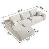 107" Cloud Plush Corduroy L-Shaped Sectional Sofa with Left Chaise - 3 of 4