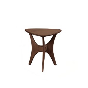 NicBex Set of 1 or 2 Unique Triangle Side Tables 21" or 40"W Wood Veneer Top, Cottage Style for Small Spaces - 1 of 4