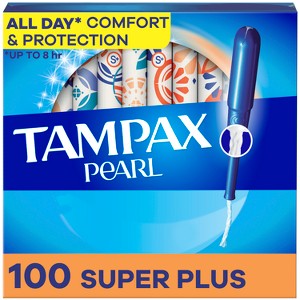 Tampax Pearl Super Plus Absorbency Tampons - Unscented - 1 of 4