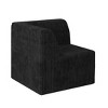 Racxily Minimalist Sectional Sofa - Minimalist Compressed Sofa, Plush Terrycloth, Easy-Move, Sleeper, for Apartment/Guest Room, Black - 4 of 4