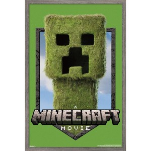 Trends International A Minecraft Movie - Creeper Logo Framed Wall Poster Prints - 1 of 4
