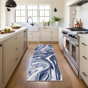 coucheta Modern Abstract Area Rug, Multi-size Washable Stain Resistant Low Pile Non-Slip Folding Throw Carpet, for Living Room, Bedroom, Dining Room - 1 of 4