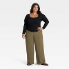 Women's Slim Fit Long Sleeve Corset Top - A New Day™ - 3 of 3