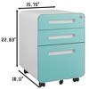 NicBex 3 Drawer Mobile File Cabinet with Casters,Office Cabinet with Integrated Handle Design,Modern Cabinet,Filing Cabinets for Home Office - 3 of 4