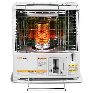 Sengoku KeroHeat Economic Portable Travel Indoor Outdoor Radiant Kerosene Space Heater with Automatic Safety Shut Off, 10,000 BTU, White - 1 of 4