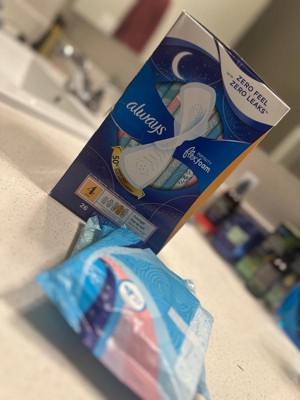 Infinity Size 5 Extra Heavy Overnight Sanitary Pads with Wings, Unscented,  22 units – Always : Pads and cup
