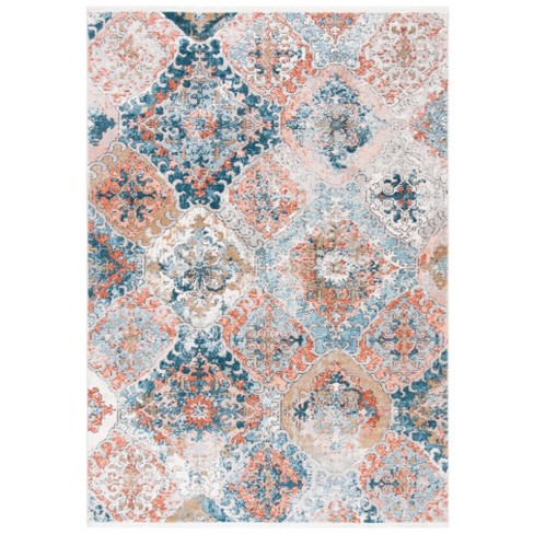 Shivan Shv787 Power Loomed Area Rug - Blue/rose - 4'x6' - Safavieh : Target