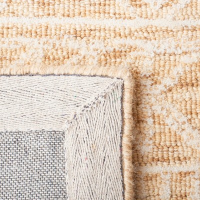 Gold and Ivory Hand-Tufted Wool Runner Rug