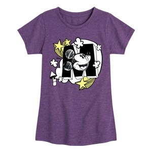 Girls' - Disney - Mickey Mouse in the Clouds Fitted Short Sleeve Graphic T-Shirt - 1 of 4