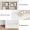 74.5" Tall Bookshelf with Double Storage, Extra Large Bookshelf, 6-Tier Double Wide Bookshelves w/ 12 Cubbies, Wide Freestanding Bookcases, White - 4 of 4