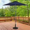 Northlight Celtic Triquetra Round Base Stand for Patio Umbrellas - 20" - Black - 2 of 4