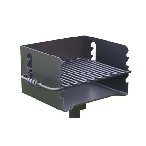 Pilot Rock CBP-135 Park-Style Steel Outdoor BBQ Charcoal Grill (Asadores de Carbon), Cooking Grate and Post for Camping or Backyard - 1 of 4