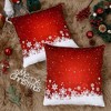 2 Pieces Velvet Christmas Throw Pillow Covers for Couch Bed Sofa - 2 of 4