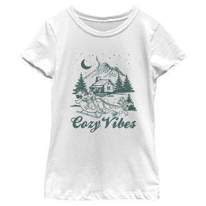 Girls Mickey & Friends Cozy Vibes Cabin T Shirt - 1 of 4