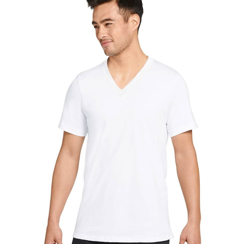 Jockey Men's Made in America 100% Cotton V-Neck T-Shirt - 2 Pac, 2 of 4