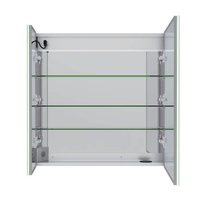 Aluminum 30" x 30" LED Mirrored Bathroom Medicine Cabinet