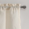 Lush Décor Rosalie Faux Linen Valance Ivory Single 54x18+2 - 2 of 4