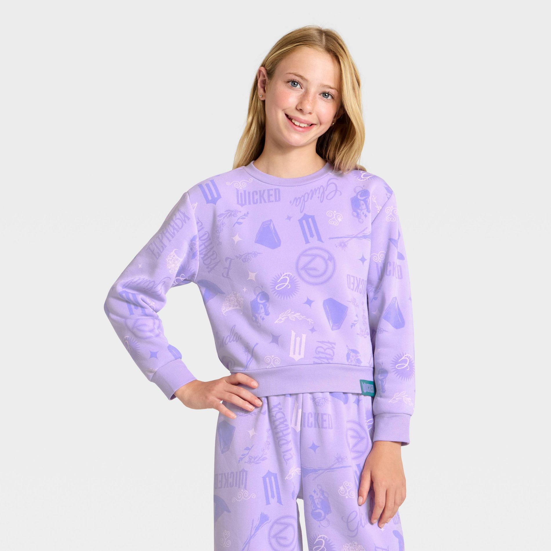 Girls' Wicked Fleece Sweatshirt - Purple